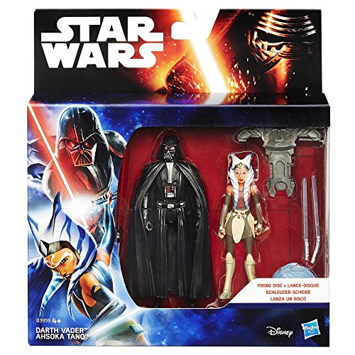 Star Wars Rebels - Playset Space Mission Darth Vader and Ahsoka Tano, 9.5cm, Pack de 2 (B3959)