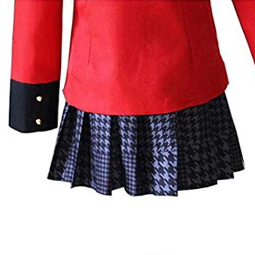 starte Jabami Yumeko Kakegurui Cosplay Traje kakegurui Uniforme De Disfraz De Anime para Mujeres Adultas Escuela JK Uniforme Falda Plisada Roja