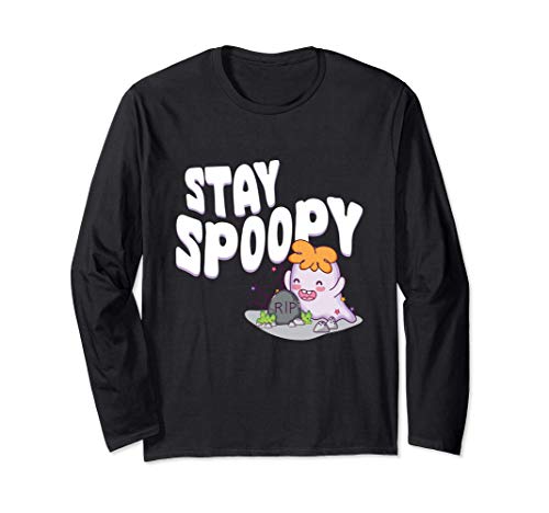 Stay Spoopy - Lindo y divertido fantasma Kawaii Manga Larga