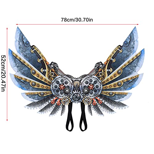 Steampunk Wings Carnival Party Halloween Masquerade Cosplay Costume Blade Wings Cool Punk Wings para niños Adultos Chicos Chicas