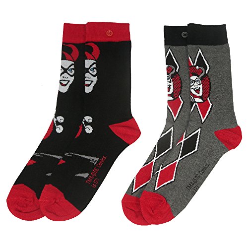 Suicide Squad Y1H414 - Harley Quinn 2 Pack Calcetines para mujer (talla 4-7), talla única