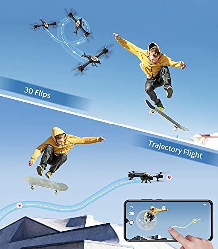 SYMA X700W Drones plegables con cámara para principiantes 1080P HD FPV Live Video, control de gestos, 2 modos de velocidad, RC Quadcopter con 2 baterías para niños y niñas juguetes regalo