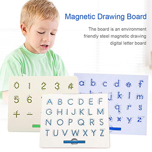 Tablero de dibujo magnético, tablero magnético de letras minúsculas, tableta de bola magnética de juguetes educativos para niños, tablero de dibujo magnético de bola de acero