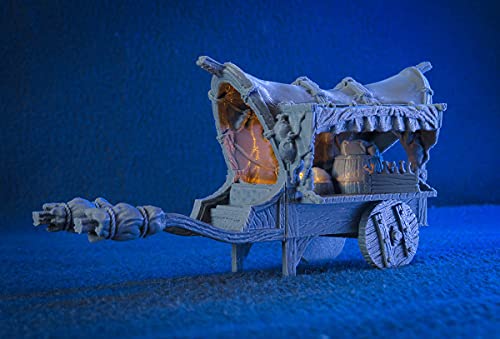 TableTopWorld Merchant Wagon - Escala para población medieval y de fantasía (28 mm)