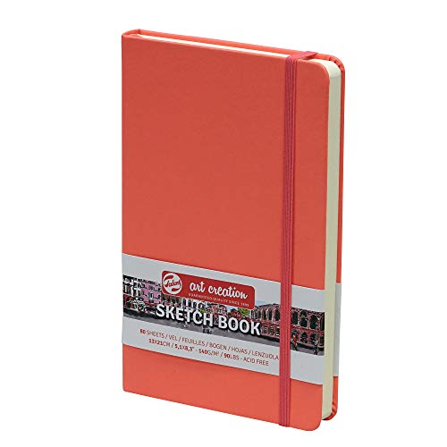 Talens Art Creation Sketch Book, Coral Red, 5.1 x 8.3, 80 sheets (9314312M)