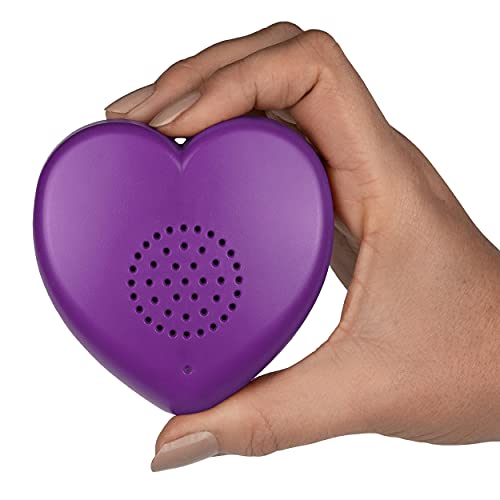 Talking Products, Botón de sonido grabable de voz de corazón parlante, grabación de 2 minutos, morado. Crea tu propio oso de memoria personalizado o animal de peluche parlante