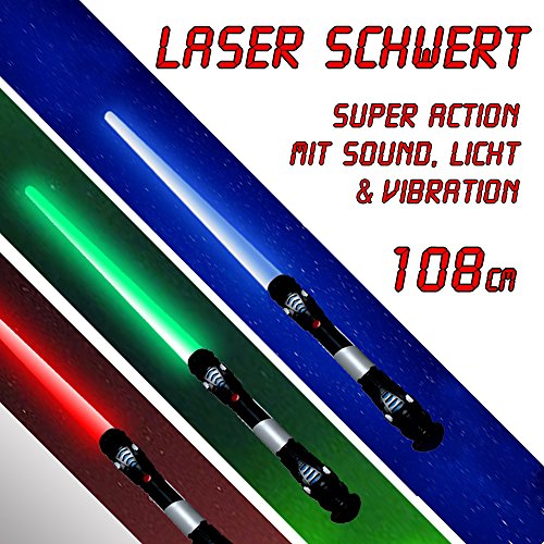 TE-Trend Espada láser para disfraz de sable con luz y vibración, color azul