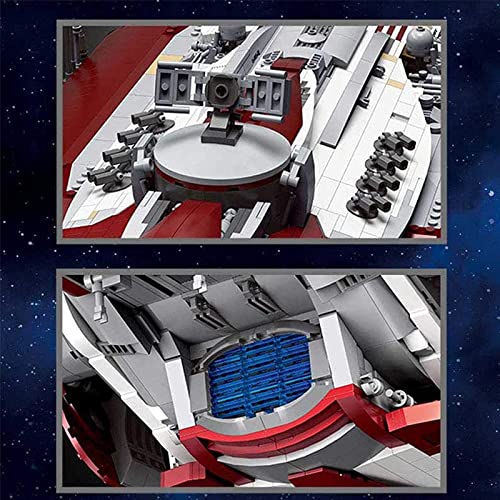 Technol Interstellar nave espacial, modelo de cruz Sci-Fi Republic, 8338 piezas de montaje de sujeción, pieza coleccionable, compatible con Technol Static