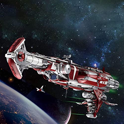 Technol Interstellar nave espacial, modelo de cruz Sci-Fi Republic, piezas de montaje de sujeción, pieza coleccionable, compatible con Technol（8338 piezas） Static,126 * 40 * 49