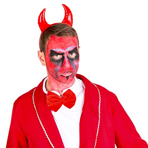 TecTake dressforfun Disfraz de Diablo para Hombre | Camisa con músculos con Pajarita Cosida | Pantalones Elegantes | Diadema con Cuernos (S | no. 300165)