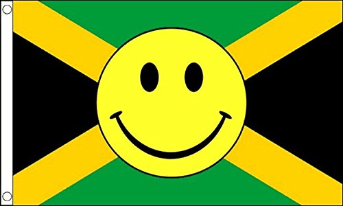 The Flag Wholesaler B013541 Jamaica - Bandera de Cara Sonriente, Multicolor, 24 x 1 x 23 cm