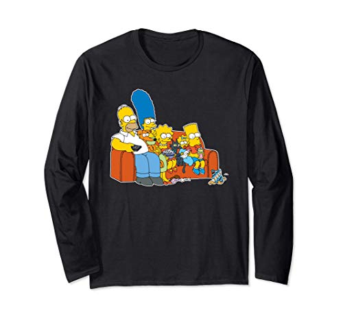 The Simpsons Homer Marge Maggie Bart Lisa Simpson Couch Manga Larga