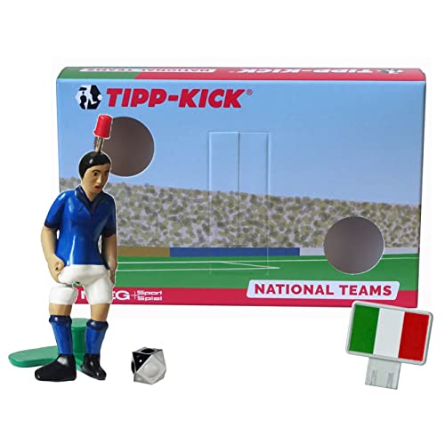 TIPP-KICK Paquete-Italia I Set Original con el Star-Kicker y Soundchip Italiano para la portería de Pared I Figuras adecuadas para Cada Juego I Accesorios