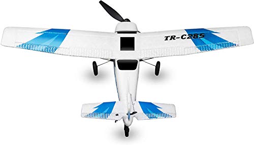 Top Race RC Plane Avión de Control Remoto de 3 Canales, Juguete de Regalo para Adultos y niños, actualizado con Protector de hélice (TR-C285G)