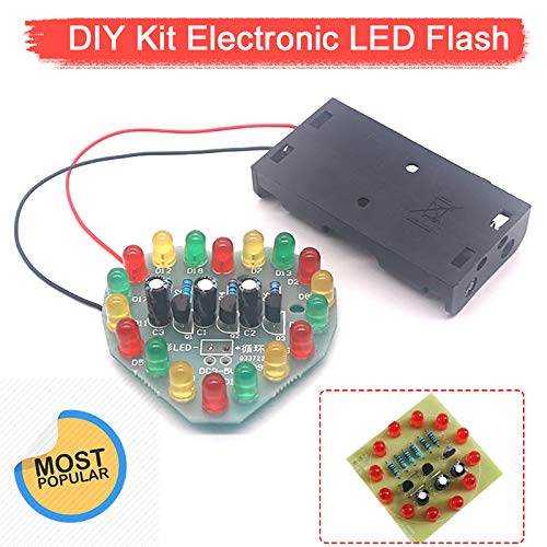 TopHomer Kit de bricolaje LED, circuito de flash LED piezas electrónicas diversión suite regalo electrónico LED kit