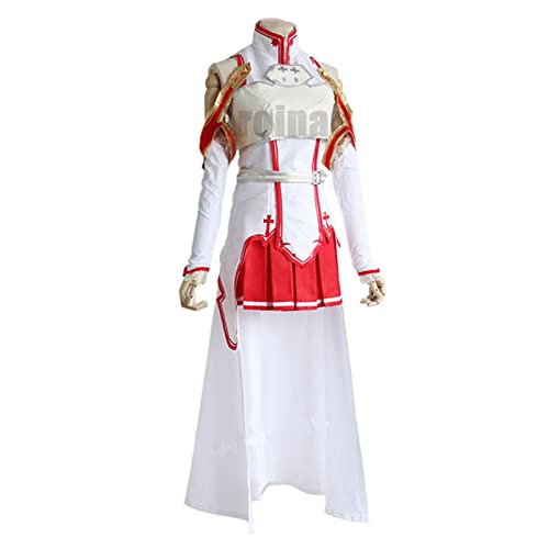 Traje de Cosplay de Yuuki Asuna, traje de batalla de falda larga de Sword Art Online para exhibición de animación de fotografía de mascarada