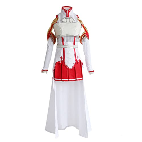 Traje de Cosplay de Yuuki Asuna, traje de batalla de falda larga de Sword Art Online para exhibición de animación de fotografía de mascarada