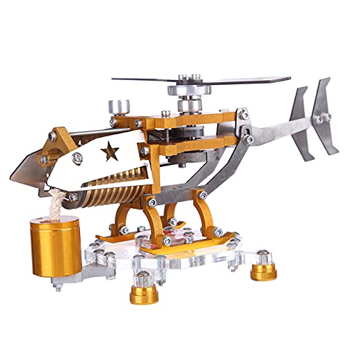 TWY Modelo de Motor Stirling, helicóptero de Transporte de Juguete, Motor devorador de Llamas, vacío con pistón de Cilindro de latón para niños, Juguetes educativos
