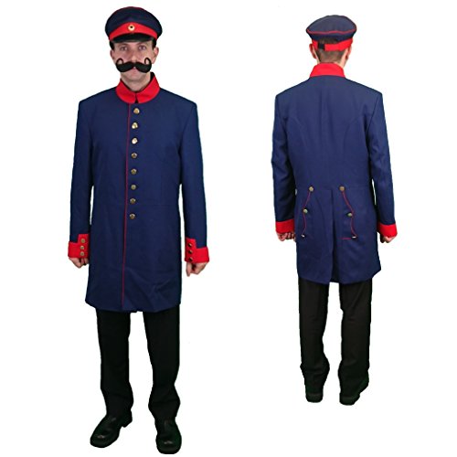 Unbekannt Chaqueta de Uniforme Prusia Abrigo Azul Oscuro, Uniforme Militar, histórico, 52, 54, 56, 58 (58)