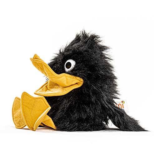 Uni-Toys - Marioneta de Mano de Cuervo - 40 cm (Altura) - pájaro - Peluche