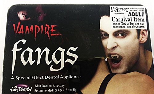 Vampire Fangs (set of 2 tooth caps) - with new improved putty! (accesorio de disfraz)