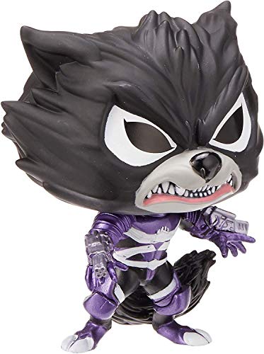 Venom Venomized Pop! Rocket Raccoon Figure Guardians Galaxy Bundled with Thanos Mini + Zombies Blind Box + Captain Marvel Pocket Keychain Vinyl Collectibles 4 Items