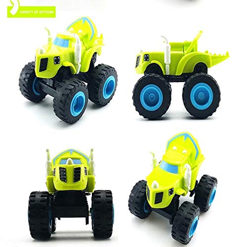 VI AI Blaze y los Monster Machines - Juego de camiones de juguete, ideal como regalo para niños (6 piezas)