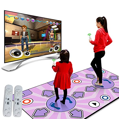 Vimoli Alfombrilla de baile para niños y adultos, 100 música integrada, 68 juegos Sense, mando a distancia, Plug & Play, antideslizante, alfombrilla electrónica inalámbrica para TV y PC