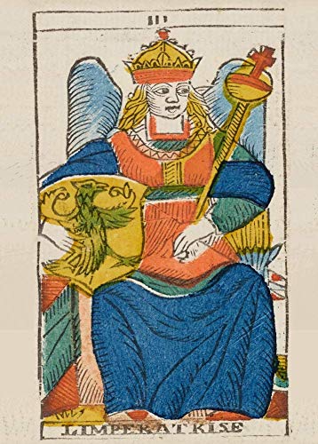 Vintage Oculto y Magic, Tarot of Marsella 'La emperatriz, Suiza, 1751, Reproducción 200 g/m² Vintage Tarot Card Poster