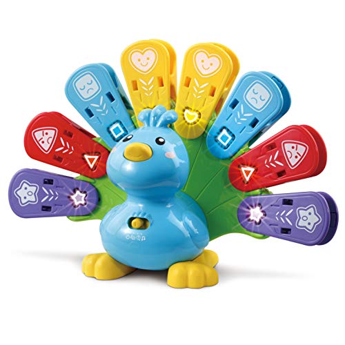VTech- Pavo Real Formas y Colores Mascota interactiva con luces canciones y melodías. (3480-525822) , color/modelo surtido