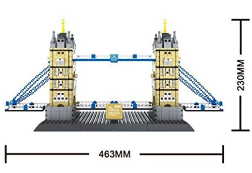 WANGE Tower Bridge de Londres. Modelo de Arquitectura para armar con Bloques de construcción