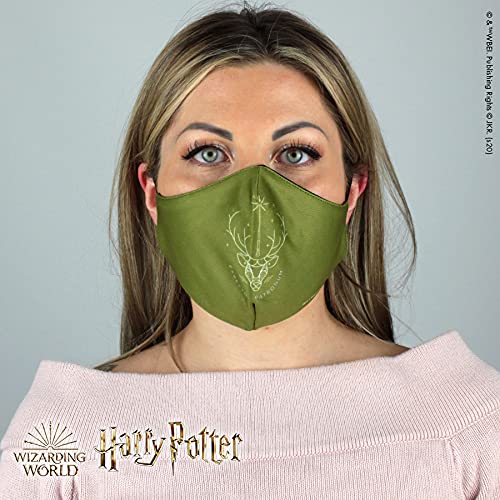 Warner Bros. Harry Potter Superheroes Mouthguard Masks Fabric Mask Adjustable Elastic Band Adult & Teen Comic Mask Nose Guard Mouth Noses (ExpectoPatronum - Stag)
