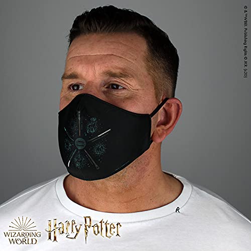 Warner Bros. Harry Potter Superheroes Mouthguard Masks Fabric Mask Adjustable Elastic Band Adult & Teen Comic Mask Nose Guard Mouth Noses (ExpectoPatronum)