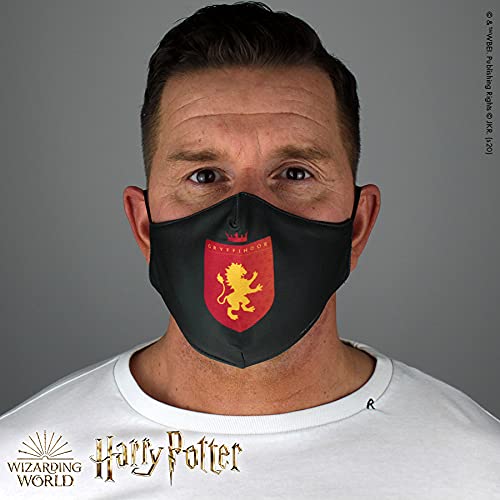 Warner Bros. Harry Potter Superheroes Mouthguard Masks Fabric Mask Adjustable Elastic Band Adult & Teen Comic Mask Nose Guard Mouth Noses (Griffindor Shield)