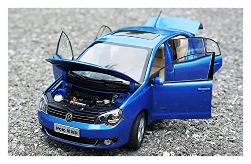 WENROU Modelo a Escala 1:18 para Volkswagen Polo Aleación Fundición A Presión Modelo De Coche Simulación Modelo De Vehículo Colección De Adornos Coche de fundición (Color : Blue)