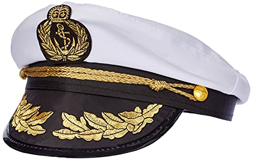 Widmann 0186S - Capitán de sombrero de lujo, capitán de gorra, marinero, mottoparty, carnaval