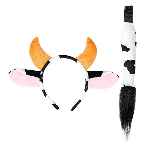 Widmann 09736 - Juego de accesorios para el pelo, diseño de vaca, color blanco y negro, talla única , color/modelo surtido