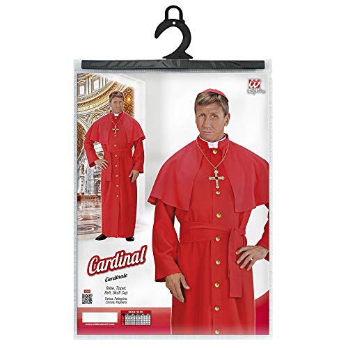 Widmann - Disfraz Cardenal Rojo, túnica, tippet, cinturón, calota, carnaval, fiesta temática