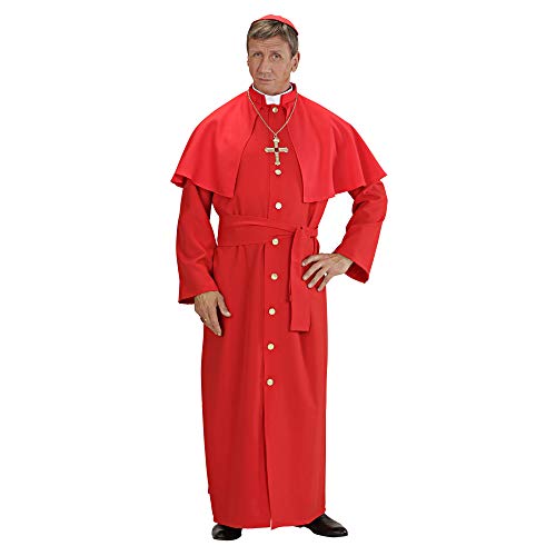 Widmann - Disfraz Cardenal Rojo, túnica, tippet, cinturón, calota, carnaval, fiesta temática