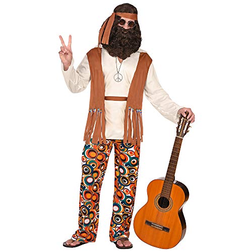 WIDMANN Disfraz de hippie para adultos, multicolor, extra-large (02594)