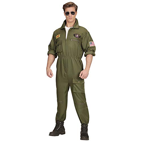 Widmann - Disfraz de piloto de avión de combate, mono, fiesta temática, carnaval