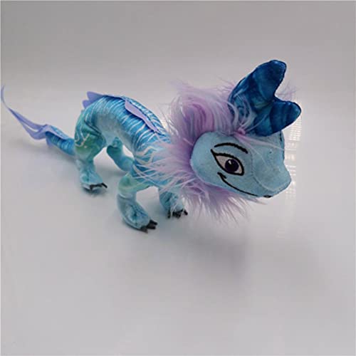 WIIBST Dragón y Tuk Tuk, el último dragón de peluche de dragón azul, juguetes de peluche para niños y niñas, juguete de peluche pequeño raya, apto para todas las edades (Sisu)