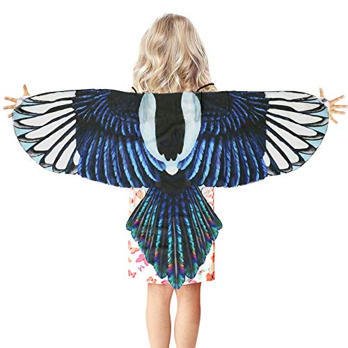 Winthai Divertido simulación pájaro alas Traje con Diadema para niños niños niños niñas Halloween Mascarada rol Juego de Vestir temática Fiesta Estilo D