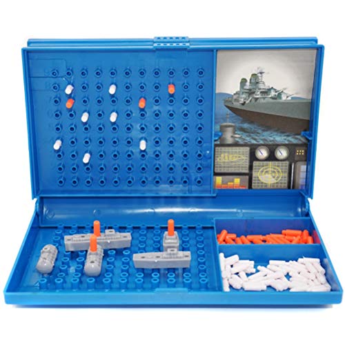 Woorea Juego de Mesa de Estrategia de Combate Naval Clásico, Puzzle Clásico,Embalaje en Caja,Juego de Fiesta Familiar,Juego de Batalla Naval Retro para niños