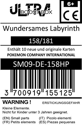 Wundersames Labyrinth (Labyrinthe Miracle) 158/181 Holo Prisme - #myboost X Sonne & Mond 9 Teams Sind Trumpf - Coffret de 10 Cartes Pokémon Allemandes