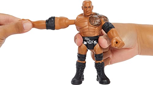 WWE Bend 'n Bash The Rock - Figura articulada y elástica (14 cm)