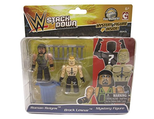 WWE StackDown Romana Reigns VS Brock Lesnar con Mystery 3 Figura Action Pack