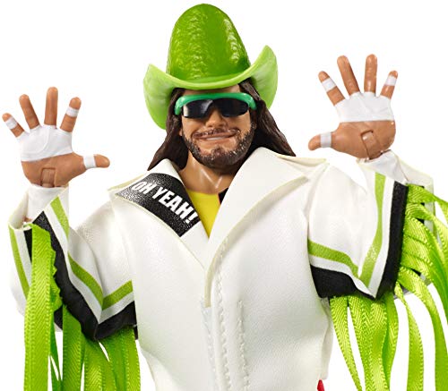 WWE Ultimate Edition "Macho Man" Randy Savage figura de acción, 6-en/15.24 cm, con cabezas intercambiables, manos intercambiables y equipo de entrada para edades de 8 años y más