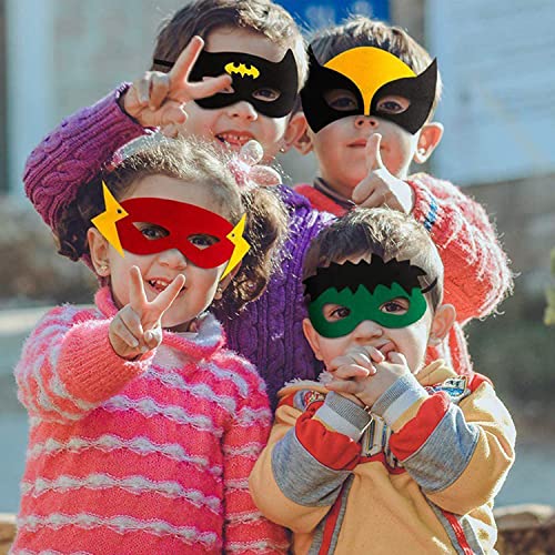 YISKY Máscaras para Niños, 20 Piezas Máscaras de Cosplay, Máscaras de Fiesta, Fiesta Máscaras para Niños, Máscara Dibujos Animados Niños, Fieltro Máscaras, Fiesta de Dumpleaños, Navidad