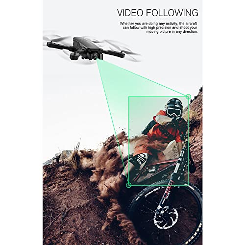 YOBDDD Dron con cámara para Adultos y niños 4K HD FPV Video en Vivo, RC Quadcopter Helicóptero con Puntos de Referencia (artefacto al Aire Libre)
